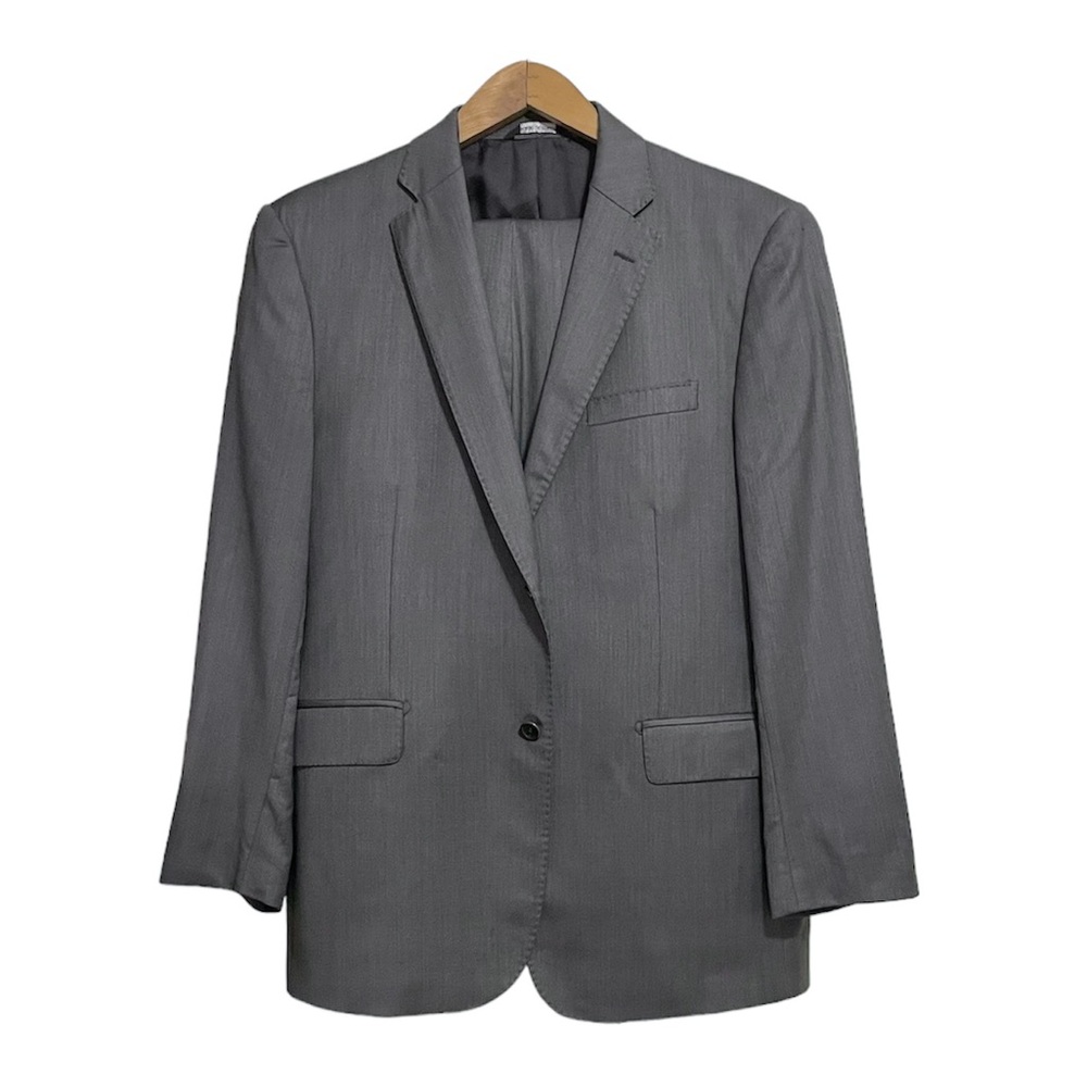 Ermenegildo Zegna Saks 5th Avenue Black Label Mens Suit Gray Size 42 100% Wool